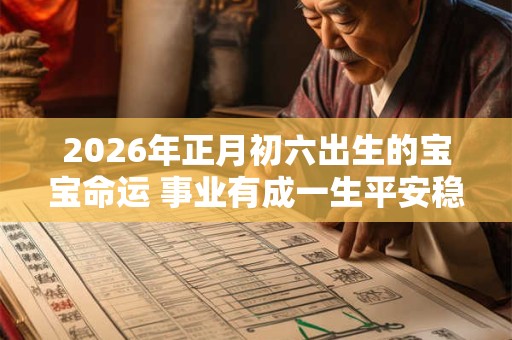 2026年正月初六出生的宝宝命运 事业有成一生平安稳定