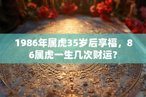 1986年属虎35岁后享福,86属虎一生几次财运? 1986年属虎35岁后享福,86属虎一生几次财运?