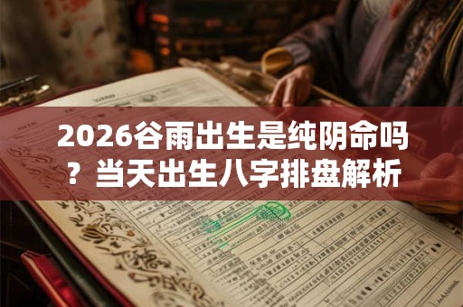 2026谷雨出生是纯阴命吗?当天出生八字排盘解析 2026谷雨出生是纯阴命吗?当天出生八字排盘解析