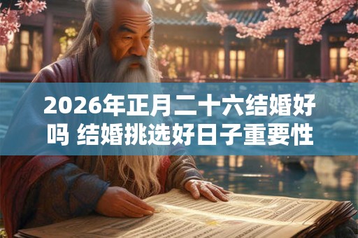 2026年正月二十六结婚好吗 结婚挑选好日子重要性