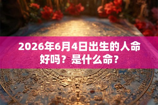 2026年6月4日出生的人命好吗？是什么命？