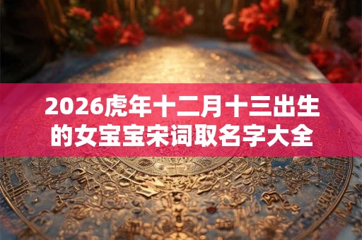 2026虎年十二月十三出生的女宝宝宋词取名字大全 2026虎年十二月十三出生的女宝宝宋词取名字大全