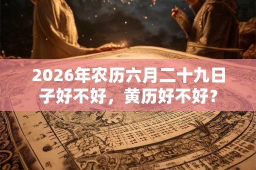 2026年农历六月二十九日子好不好,黄历好不好? 2026年农历六月二十九日子好不好,黄历好不好?