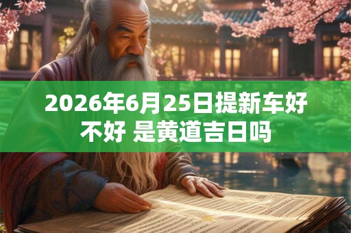 2026年6月25日提新车好不好 是黄道吉日吗 2026年6月25日提新车好不好 是黄道吉日吗