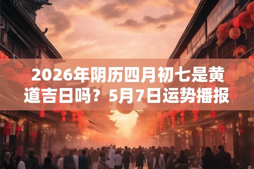 2026年阴历四月初七是黄道吉日吗？5月7日运势播报