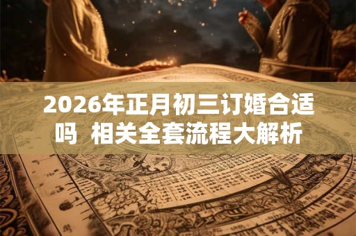 2026年正月初三订婚合适吗 相关全套流程大解析 2026年正月初三订婚合适吗 相关全套流程大解析
