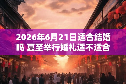 2026年6月21日适合结婚吗 夏至举行婚礼适不适合