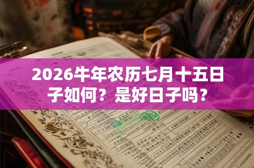2026牛年农历七月十五日子如何？是好日子吗？