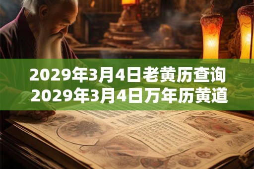 2029年3月4日老黄历查询 2029年3月4日万年历黄道吉日