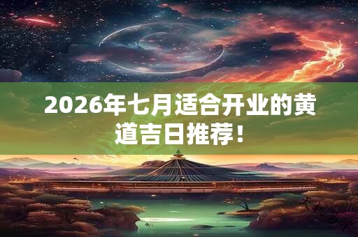 2026年七月适合开业的黄道吉日推荐! 2026年七月适合开业的黄道吉日推荐!