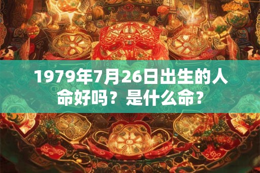 1979年7月26日出生的人命好吗？是什么命？