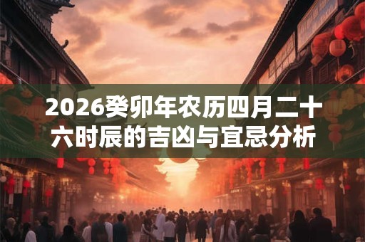 2026癸卯年农历四月二十六时辰的吉凶与宜忌分析