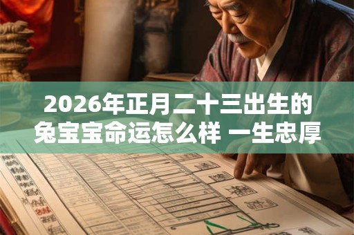 2026年正月二十三出生的兔宝宝命运怎么样 一生忠厚做事自信