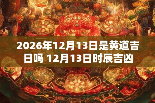 2026年12月13日是黄道吉日吗 12月13日时辰吉凶