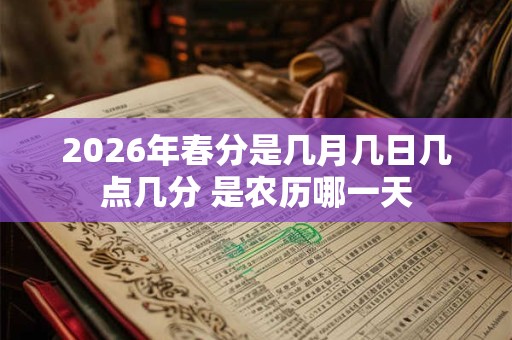 2026年春分是几月几日几点几分 是农历哪一天