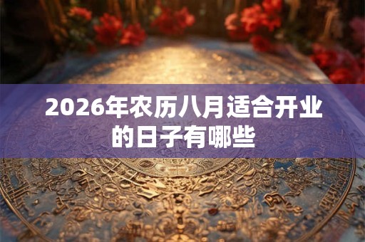 2026年农历八月适合开业的日子有哪些