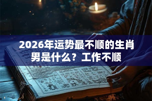 2026年运势最不顺的生肖男是什么？工作不顺
