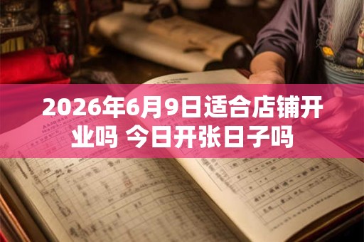 2026年6月9日适合店铺开业吗 今日开张日子吗 2026年6月9日适合店铺开业吗 今日开张日子吗