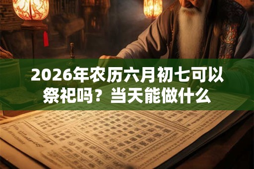 2026年农历六月初七可以祭祀吗？当天能做什么