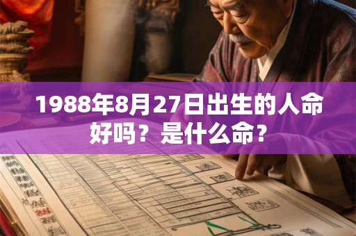 1988年8月27日出生的人命好吗？是什么命？