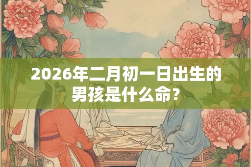 2026年二月初一日出生的男孩是什么命？