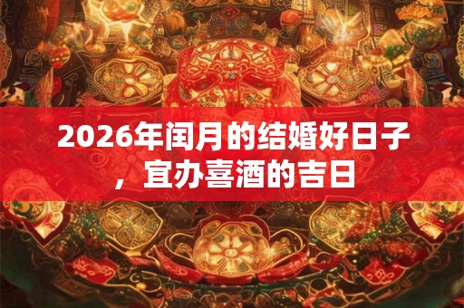 2026年闰月的结婚好日子，宜办喜酒的吉日