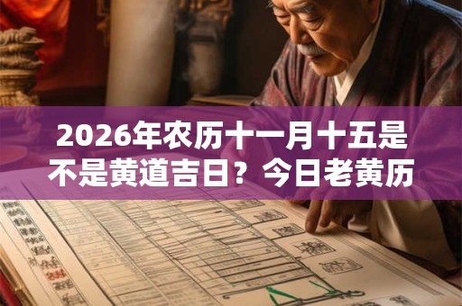 2026年农历十一月十五是不是黄道吉日？今日老黄历卦象？
