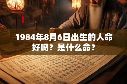 1984年8月6日出生的人命好吗?是什么命? 1984年8月6日出生的人命好吗?是什么命?