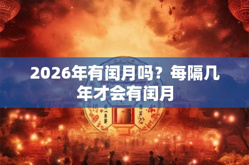 2026年有闰月吗?每隔几年才会有闰月 2026年有闰月吗?每隔几年才会有闰月