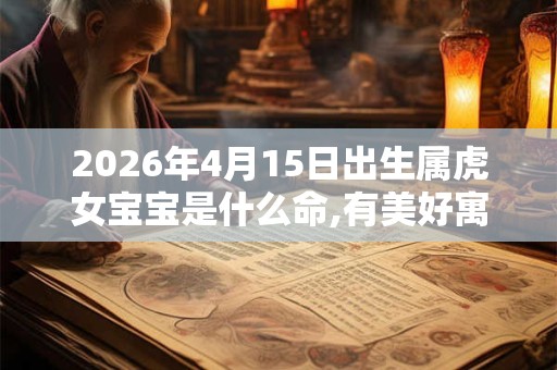 2026年4月15日出生属虎女宝宝是什么命,有美好寓意的女孩名字