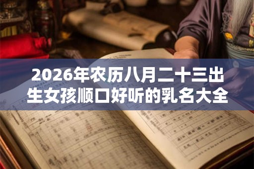 2026年农历八月二十三出生女孩顺口好听的乳名大全