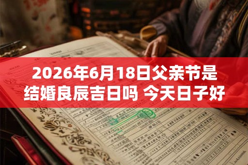 2026年6月18日父亲节是结婚良辰吉日吗 今天日子好吗