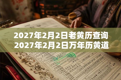 2027年2月2日老黄历查询 2027年2月2日万年历黄道吉日