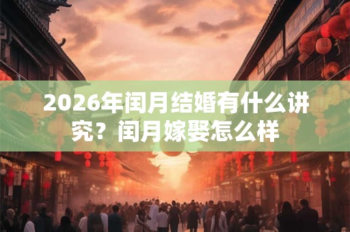 2026年闰月结婚有什么讲究？闰月嫁娶怎么样