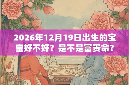 2026年12月19日出生的宝宝好不好？是不是富贵命？