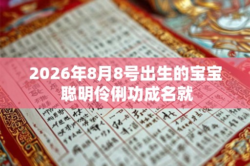 2026年8月8号出生的宝宝 聪明伶俐功成名就