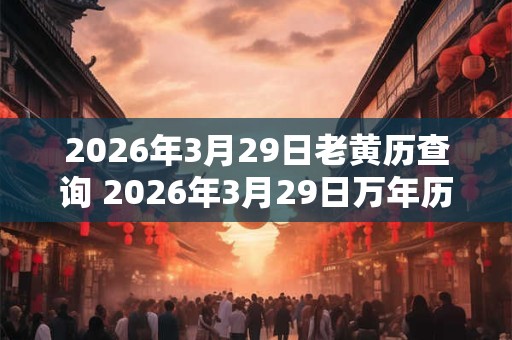 2026年3月29日老黄历查询 2026年3月29日万年历黄道吉日 2026年3月29日老黄历查询 2026年3月29日万年历黄道吉日
