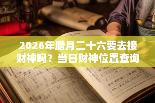 2026年腊月二十六要去接财神吗？当日财神位置查询
