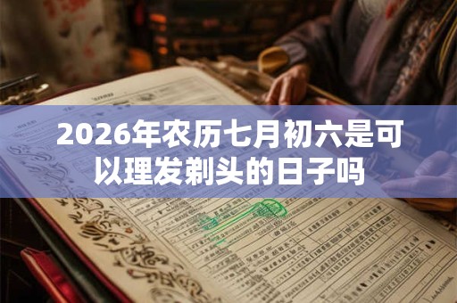 2026年农历七月初六是可以理发剃头的日子吗