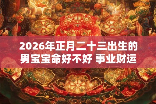 2026年正月二十三出生的男宝宝命好不好 事业财运双丰收 2026年正月二十三出生的男宝宝命好不好 事业财运双丰收