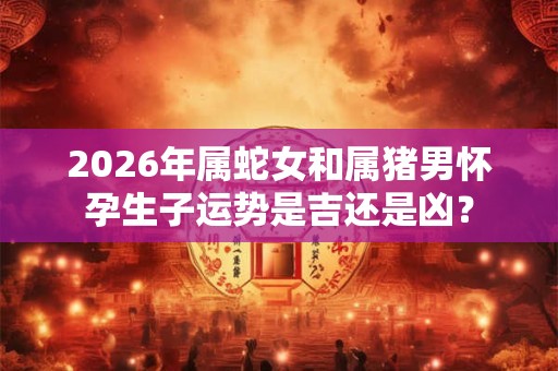 2026年属蛇女和属猪男怀孕生子运势是吉还是凶？
