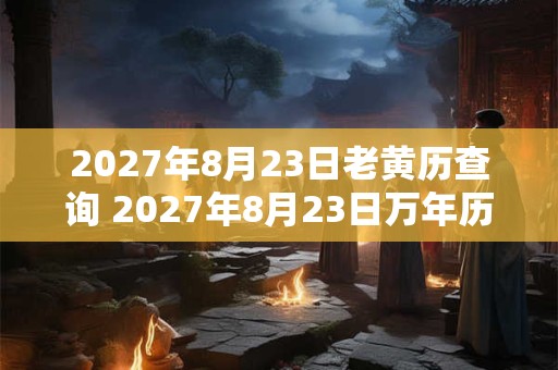 2027年8月23日老黄历查询 2027年8月23日万年历黄道吉日 2027年8月23日老黄历查询 2027年8月23日万年历黄道吉日