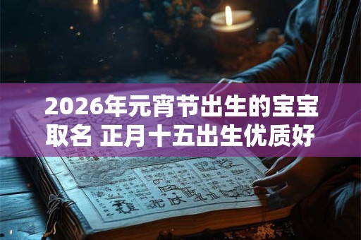 2026年元宵节出生的宝宝取名 正月十五出生优质好听的名字 2026年元宵节出生的宝宝取名 正月十五出生优质好听的名字