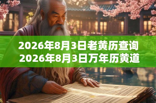2026年8月3日老黄历查询 2026年8月3日万年历黄道吉日