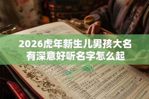 2026虎年新生儿男孩大名 有深意好听名字怎么起