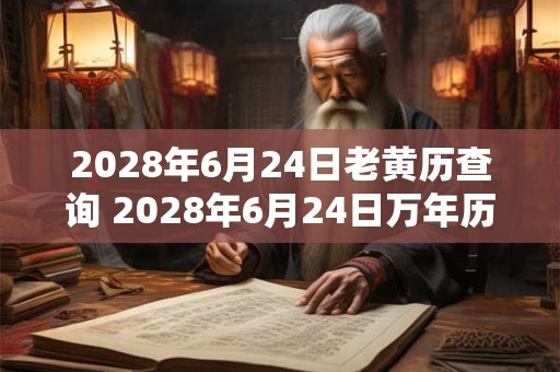 2028年6月24日老黄历查询 2028年6月24日万年历黄道吉日