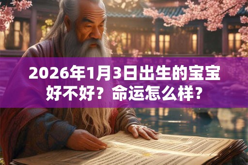2026年1月3日出生的宝宝好不好？命运怎么样？