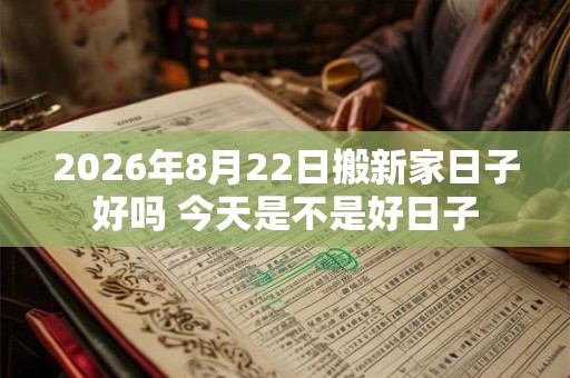 2026年8月22日搬新家日子好吗 今天是不是好日子