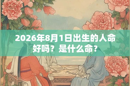 2026年8月1日出生的人命好吗?是什么命? 2026年8月1日出生的人命好吗?是什么命?