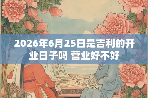 2026年6月25日是吉利的开业日子吗 营业好不好 2026年6月25日是吉利的开业日子吗 营业好不好